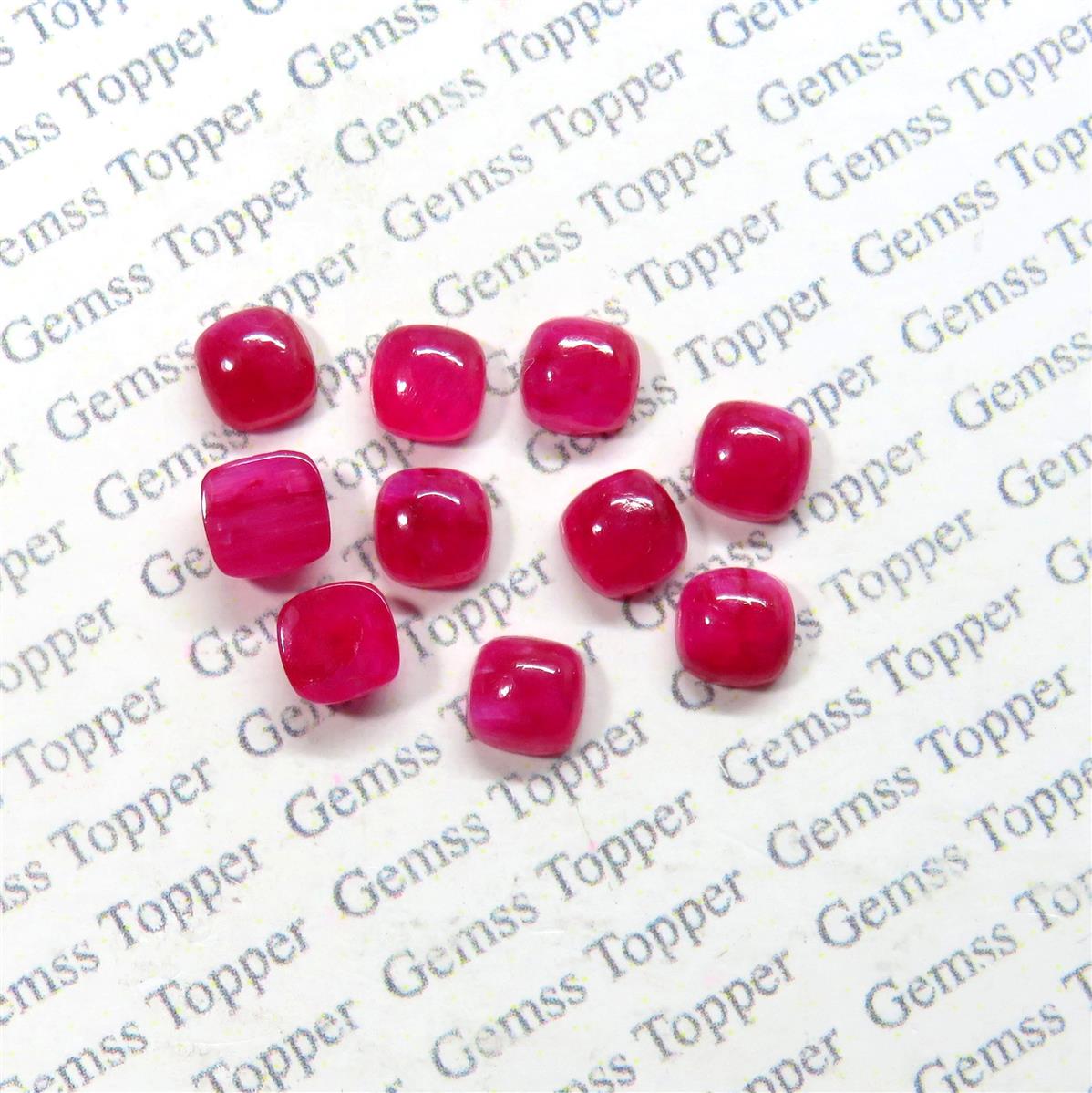Ruby 10x10 mm Cushion Cabochon